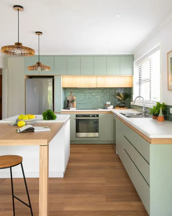 13258 pastel green kitchen walls