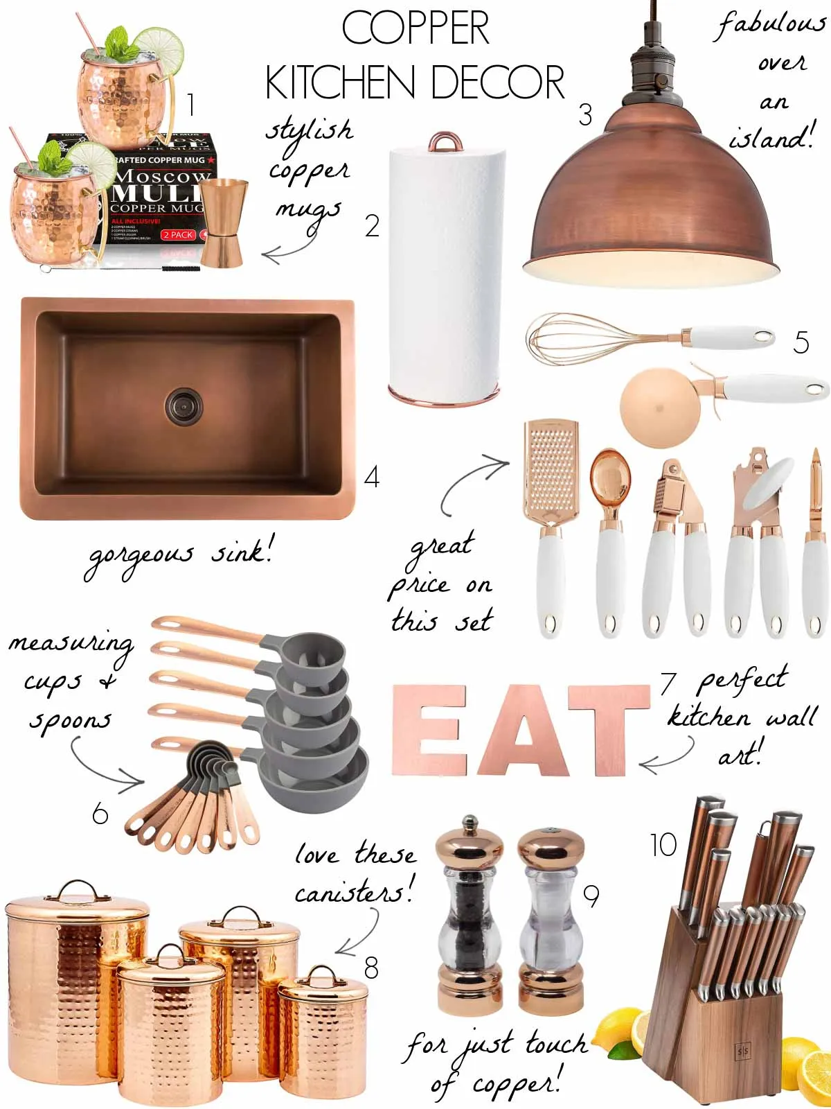 13321 copper utensils set