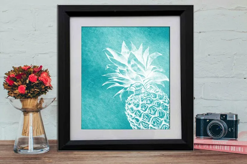 13346 teal pineapple dinnerware