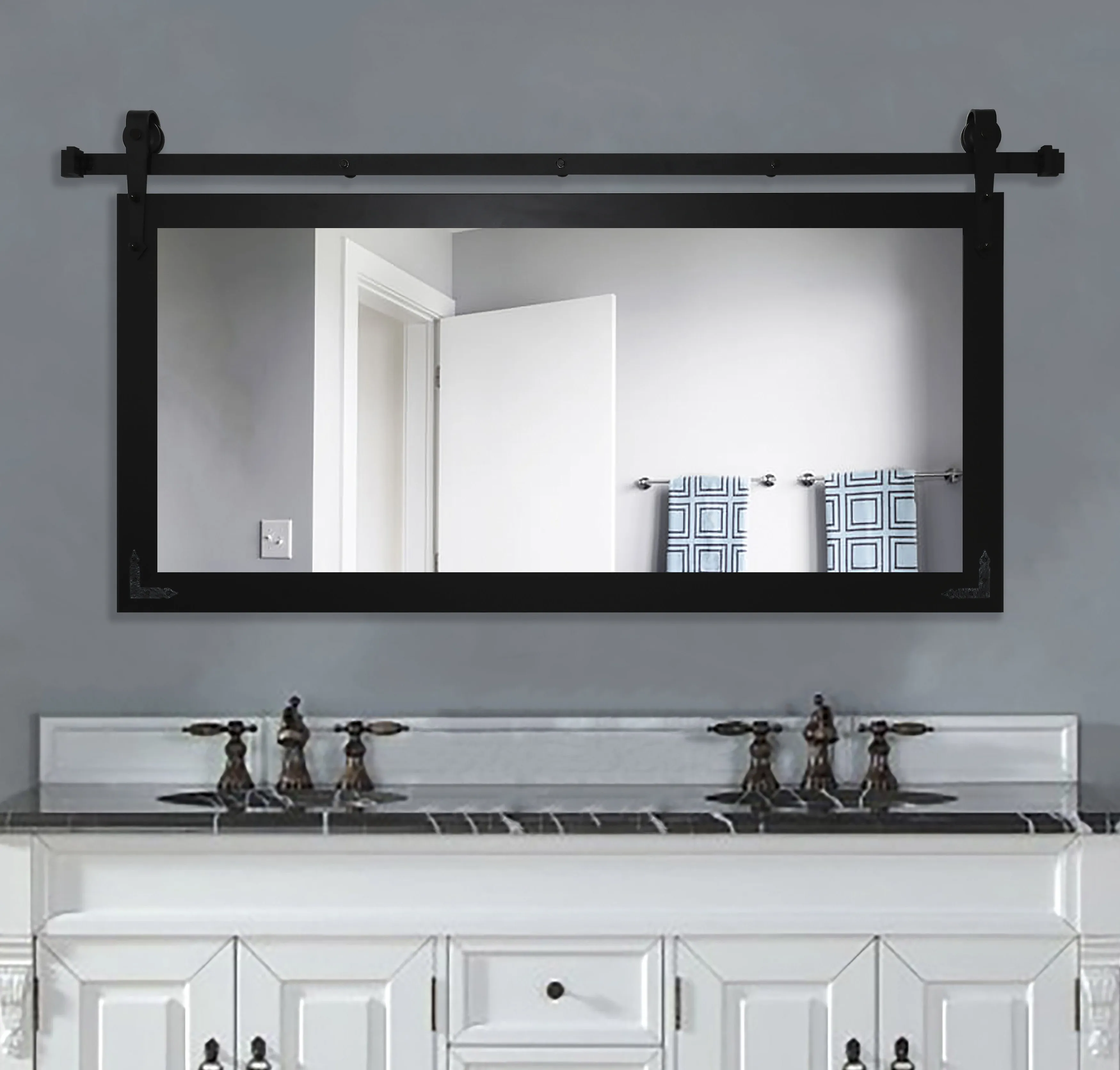13371 framed kitchen mirror