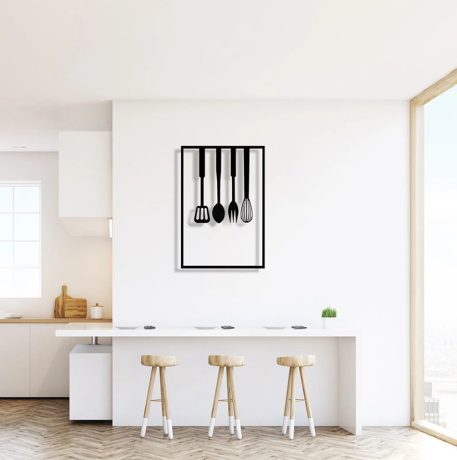 13378 modern kitchen metal plates