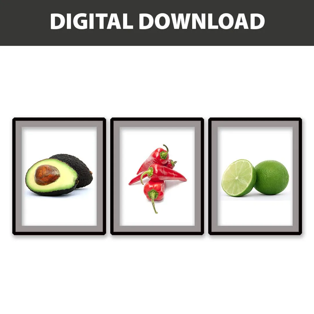 13393 food themed kitchen print