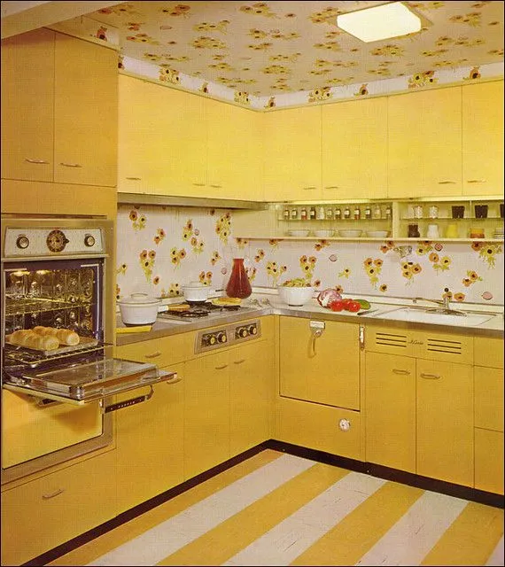 13410 vintage yellow kitchen decor 7