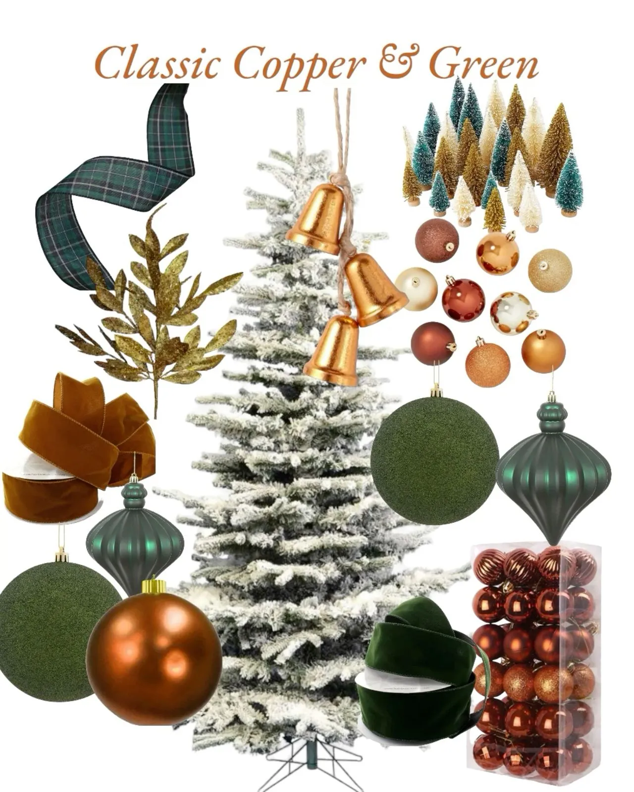 13417 copper kitchen decor xmas tree 3