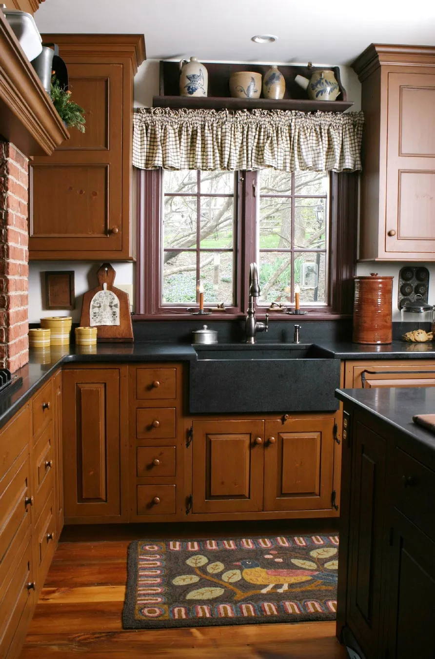 13428 rustic red kitchen lighting