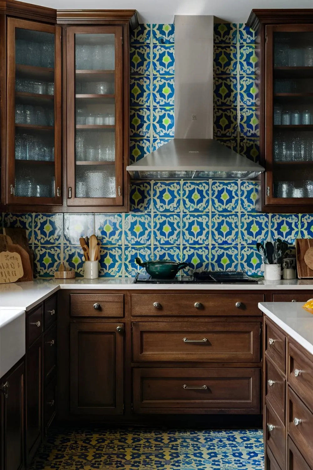 13429 brown kitchen dark cabinets