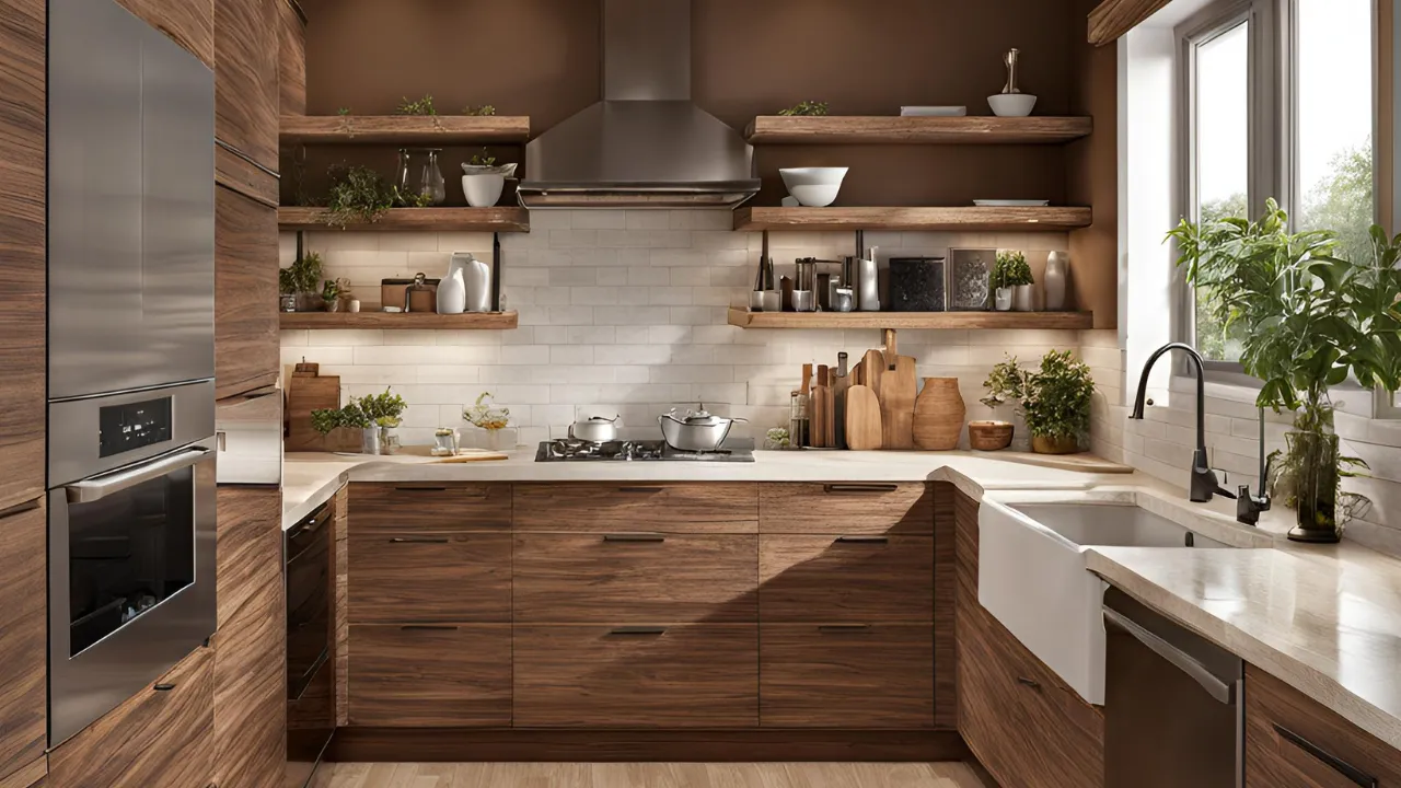 13429 brown kitchen earthy paint
