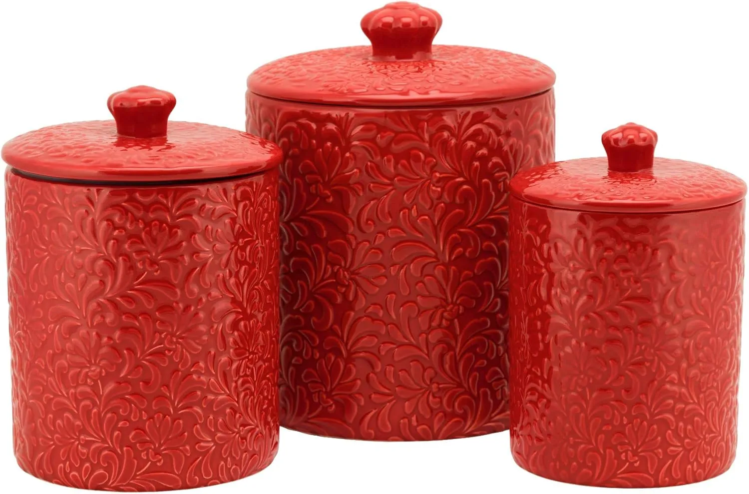 13453 rustic red kitchen decor canisters 1