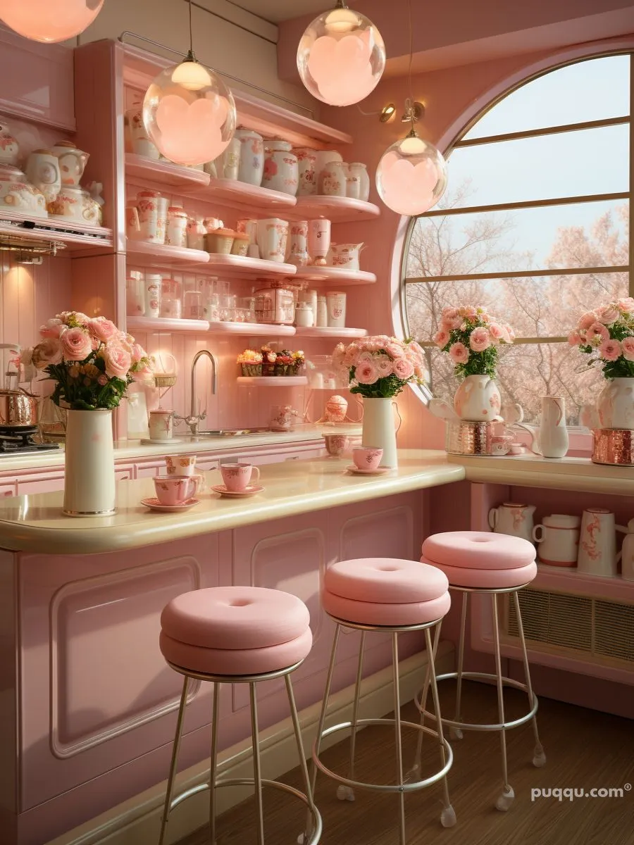 13472 modern pink kitchen