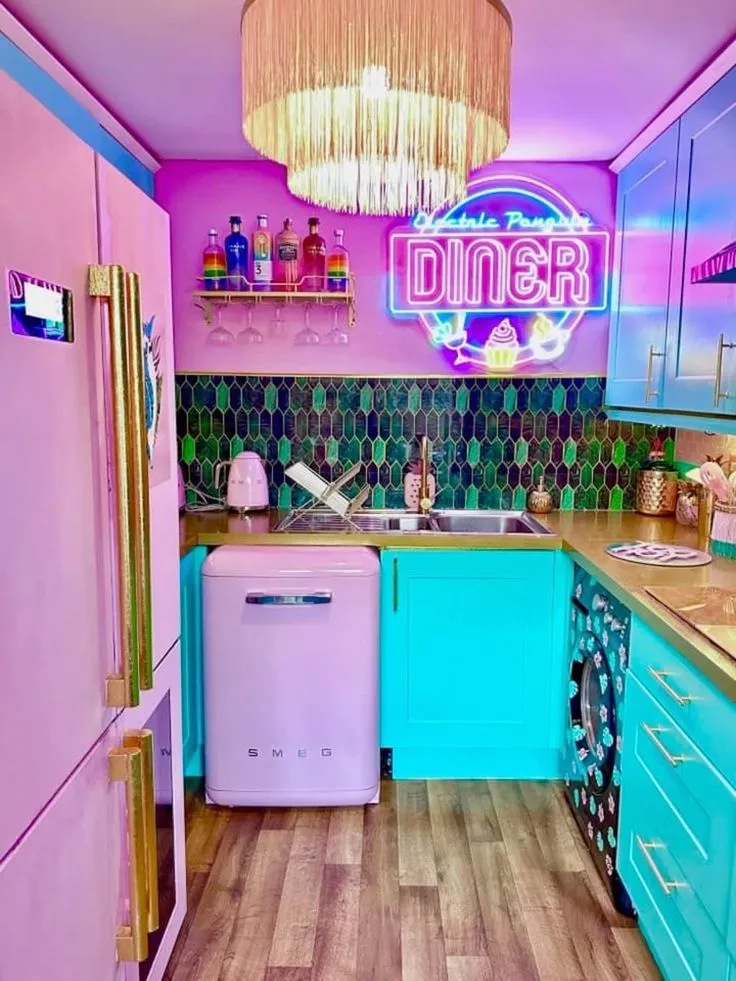 13485 pink kitchen cabinets